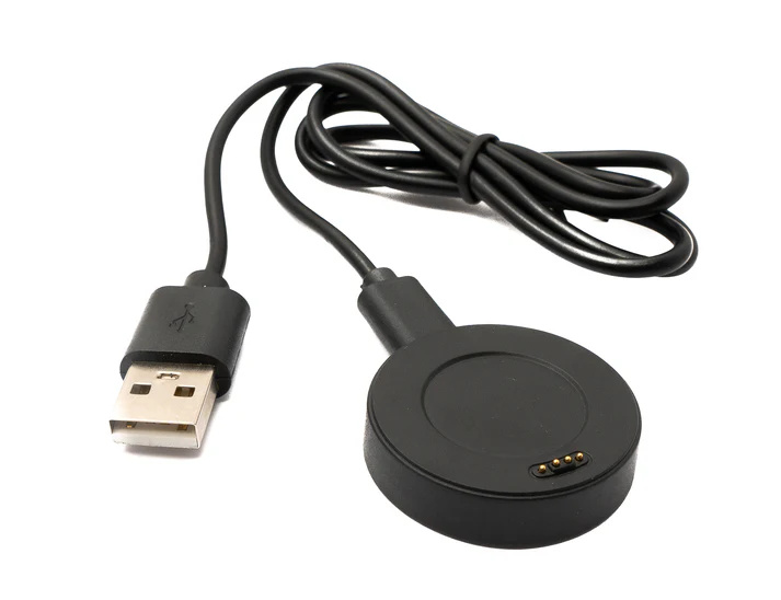SYSTEM-S USB 2.0 kábel 80 cm nabíjacia stanica pre Huawei Watch 1 Smartwatch 5V adaptér v čiernej farbe