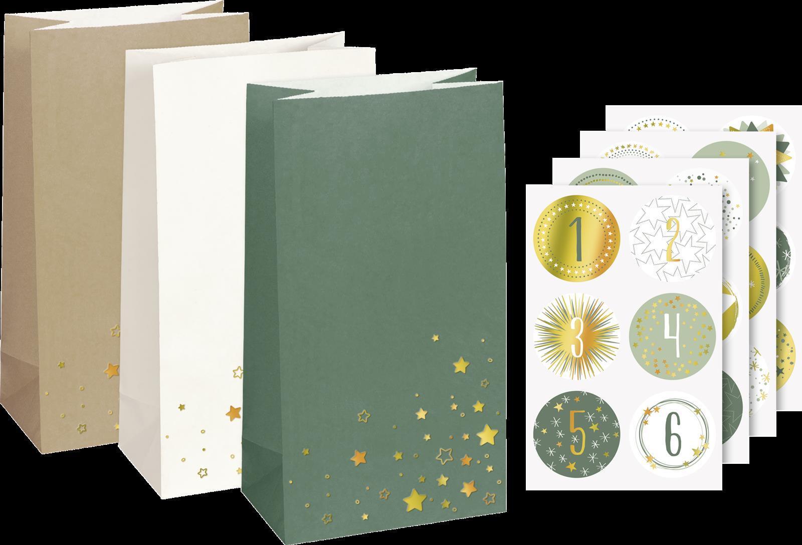 Heyda 203089302 Adventný kalendár "Hviezdy", Š/V/D: 130 mm × 240 mm × 75 mm