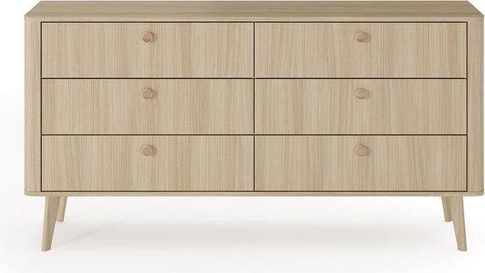 VENETI Breite Kommode TROY - Barista Eiche 143-10-00069