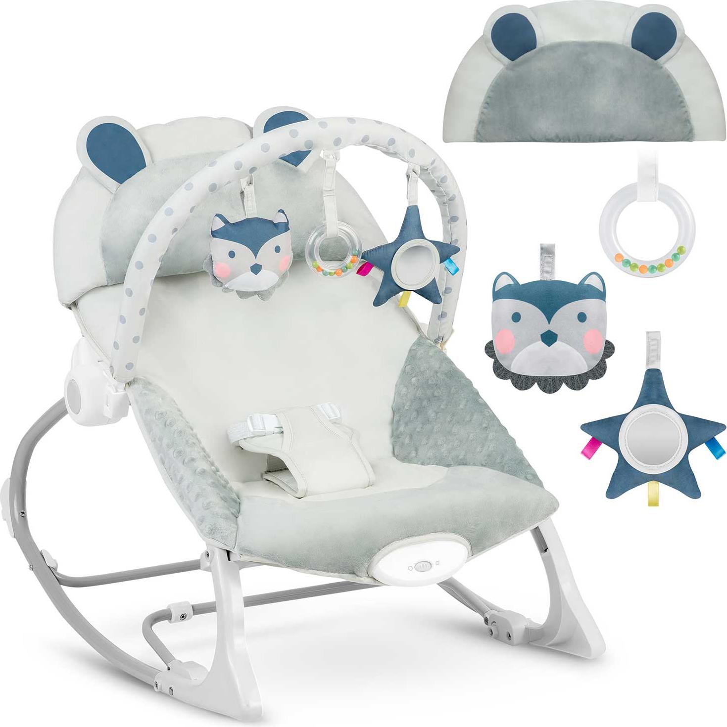 Ricokids Babywippe mit Vibrationsfunktion - grau 7328