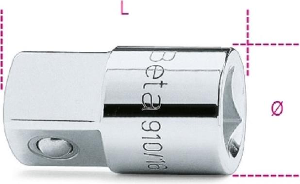 BETA 3/8 Innervierkant und 1/2 Außenvierkant Verbindungsstück