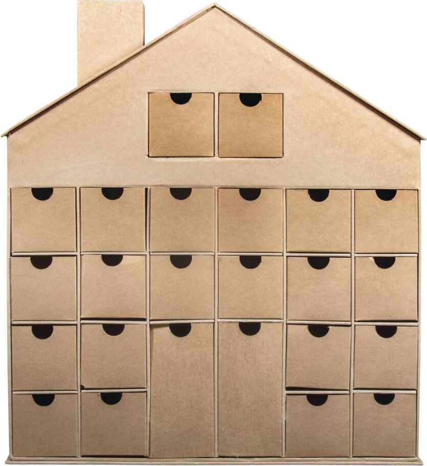 Stoklasa Adventný kalendár domček na dozdobenie 36x4x6 cm