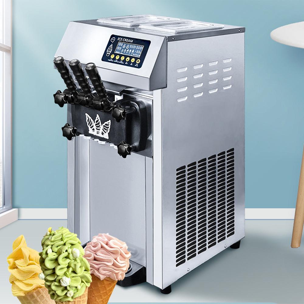 360Home Eismaschinen Kommerzielle Softeismaschine 1250 W. 3Geschmack mit Display Eiscrememaschine Speiseeismaschine /RBJL/