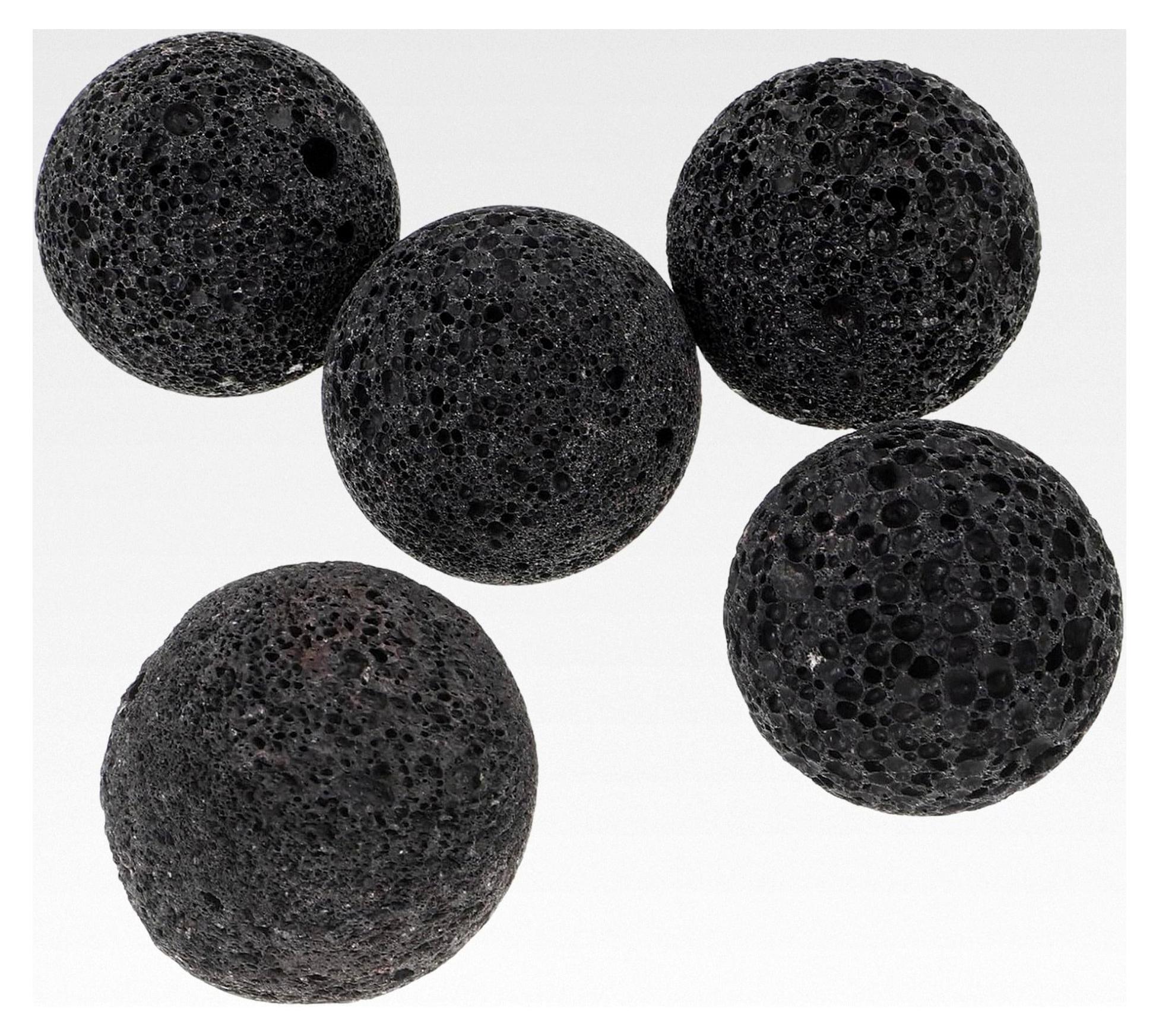 Markenlos 5 Stück Vulkansteine 4 cm Hitzebeständige Saunasteine für Saunaofen und Dampfbad