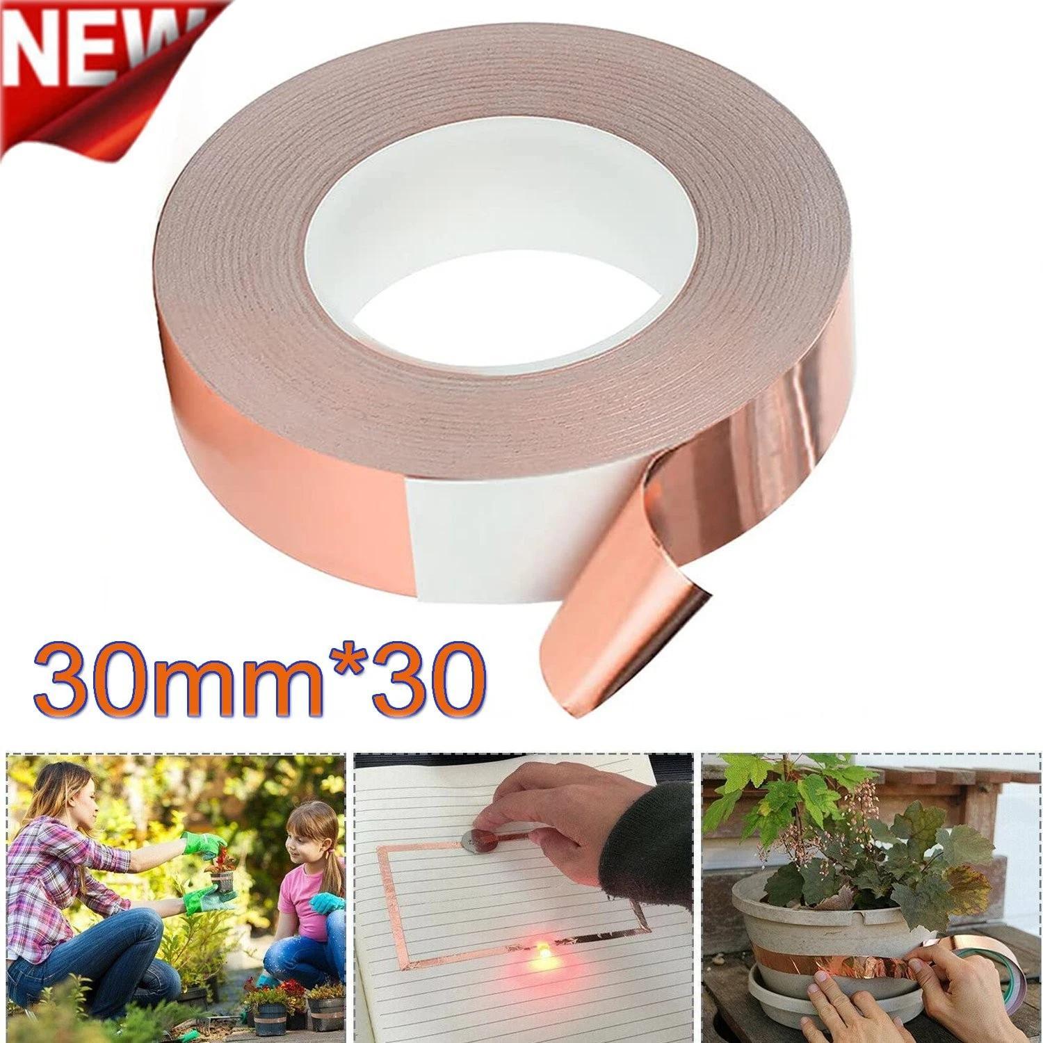 Unbranded 30m x 30mm Kupferband Selbstklebend Kupferband Gegen Schnecken Kupferfolie