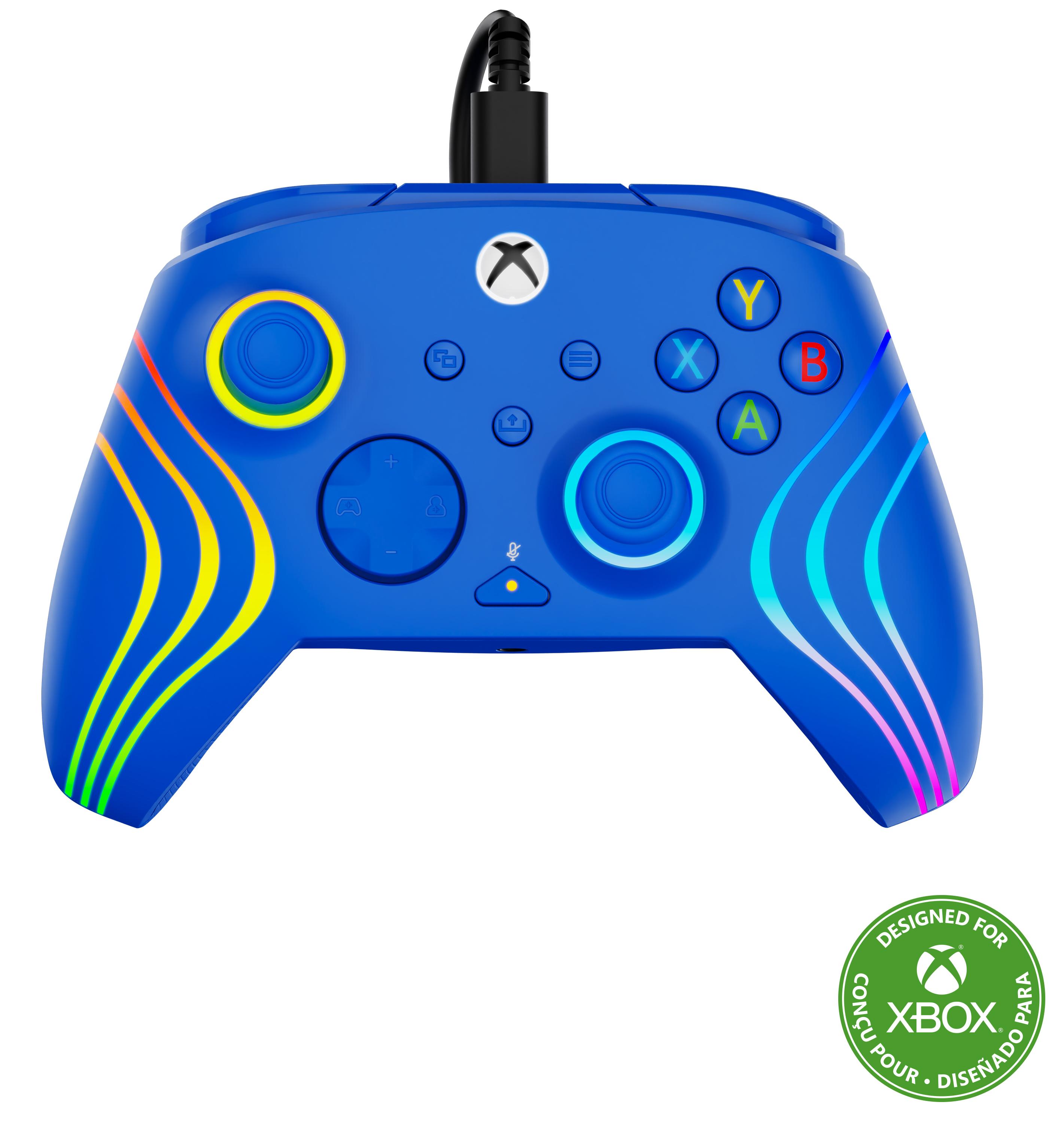 Turtle Beach Afterglow Wave, gamepad, PC, Xbox, Xbox One, Xbox Series S, Xbox Series X, D-Pad, tlačidlo Option, viacfarebný, káblový, USB
