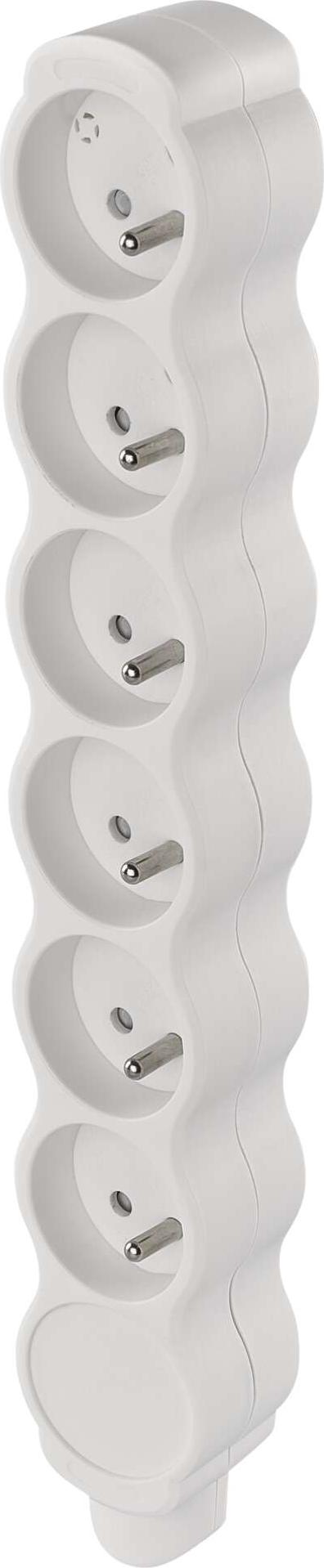 Emos Separate 6-fach Steckdose, weiß P0600N