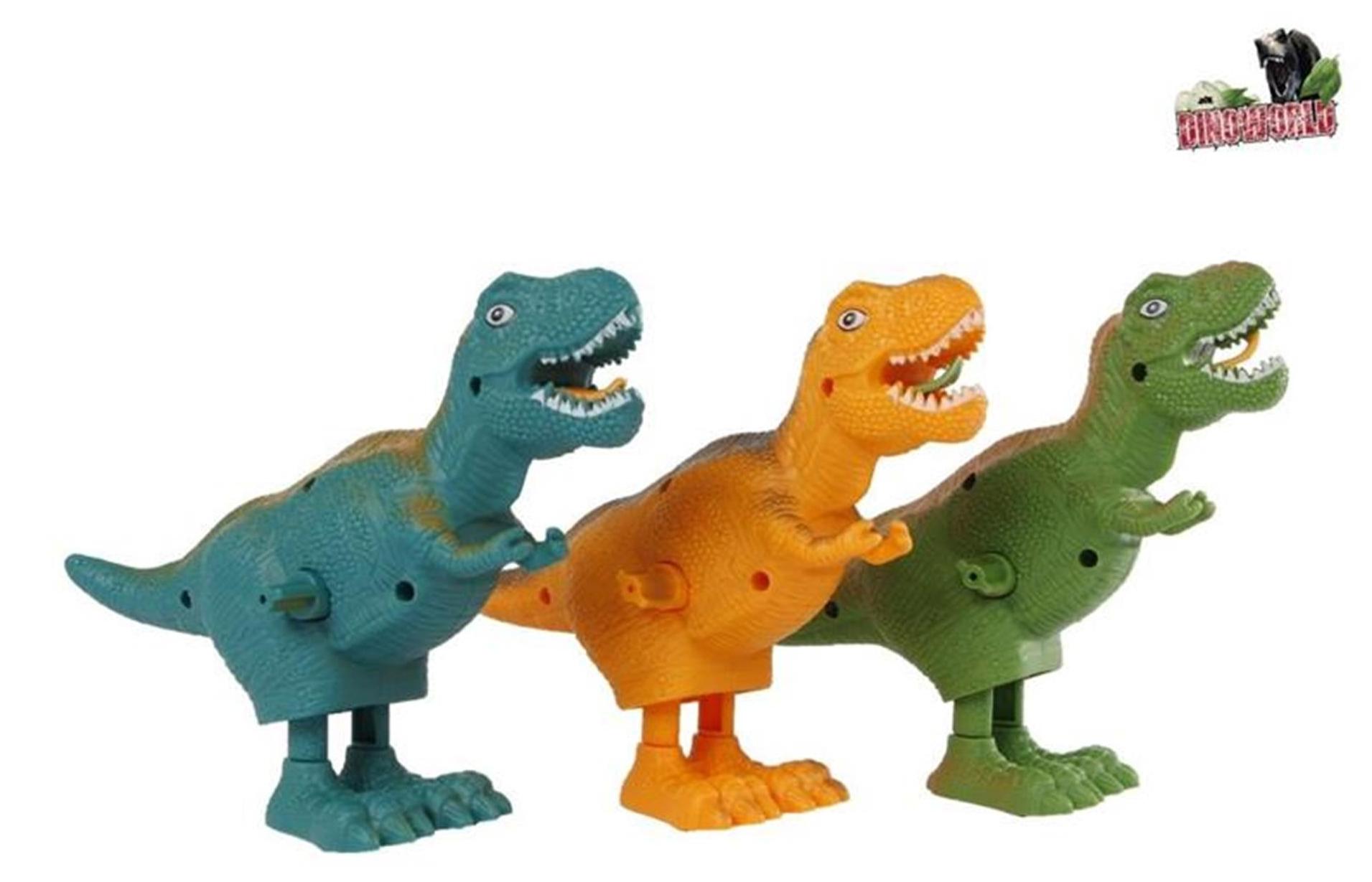 Dinoworld wandelnder T-Rex-Dino zum Aufziehen, 16 cm