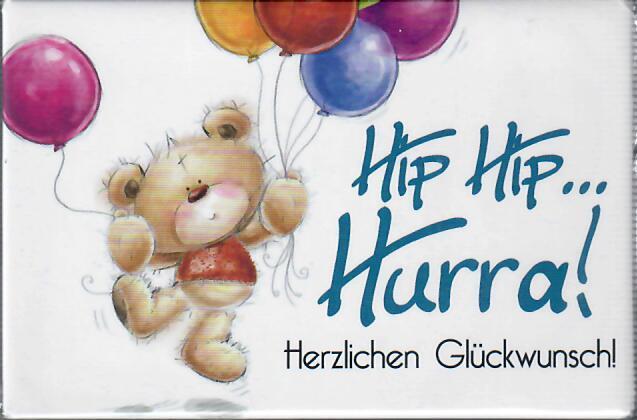 Amsel Magnet Bärchen-Design mit liebevollem Spruch "Hip Hip Hura", 8x5,3cm 75120