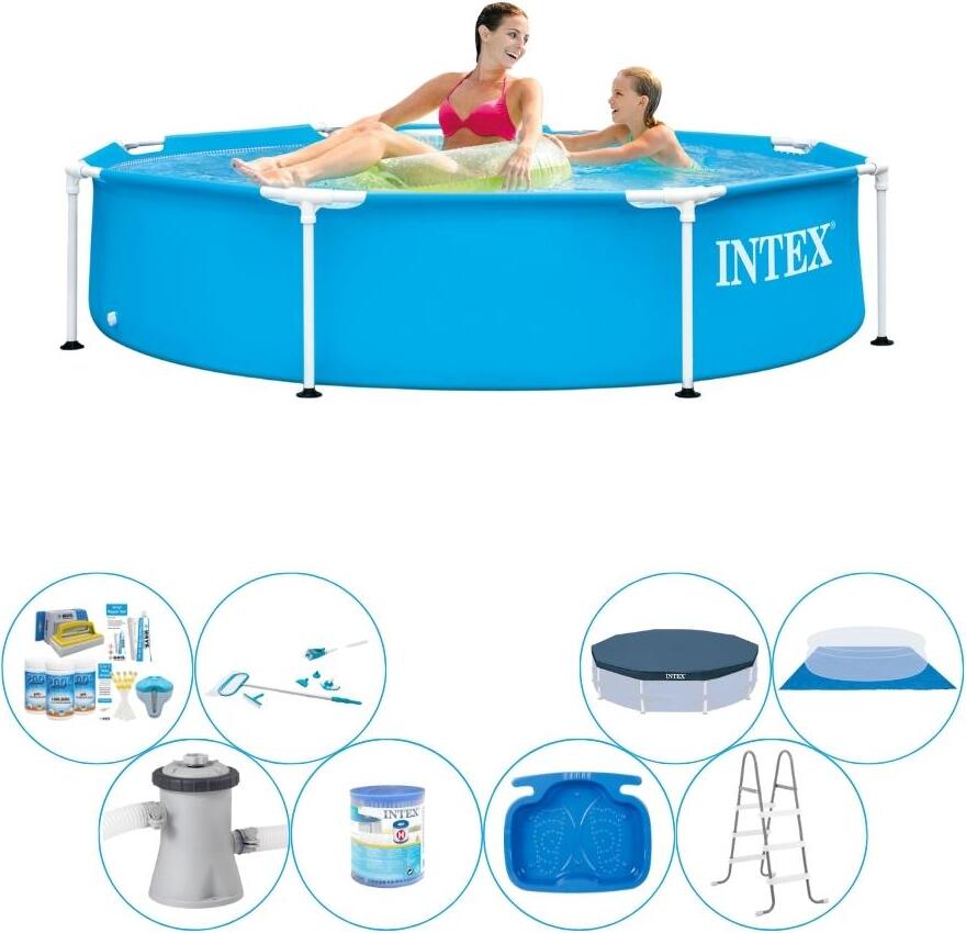 Intex kovový rám 244x51 cm okrúhly - balenie všetko v 1 bazéne