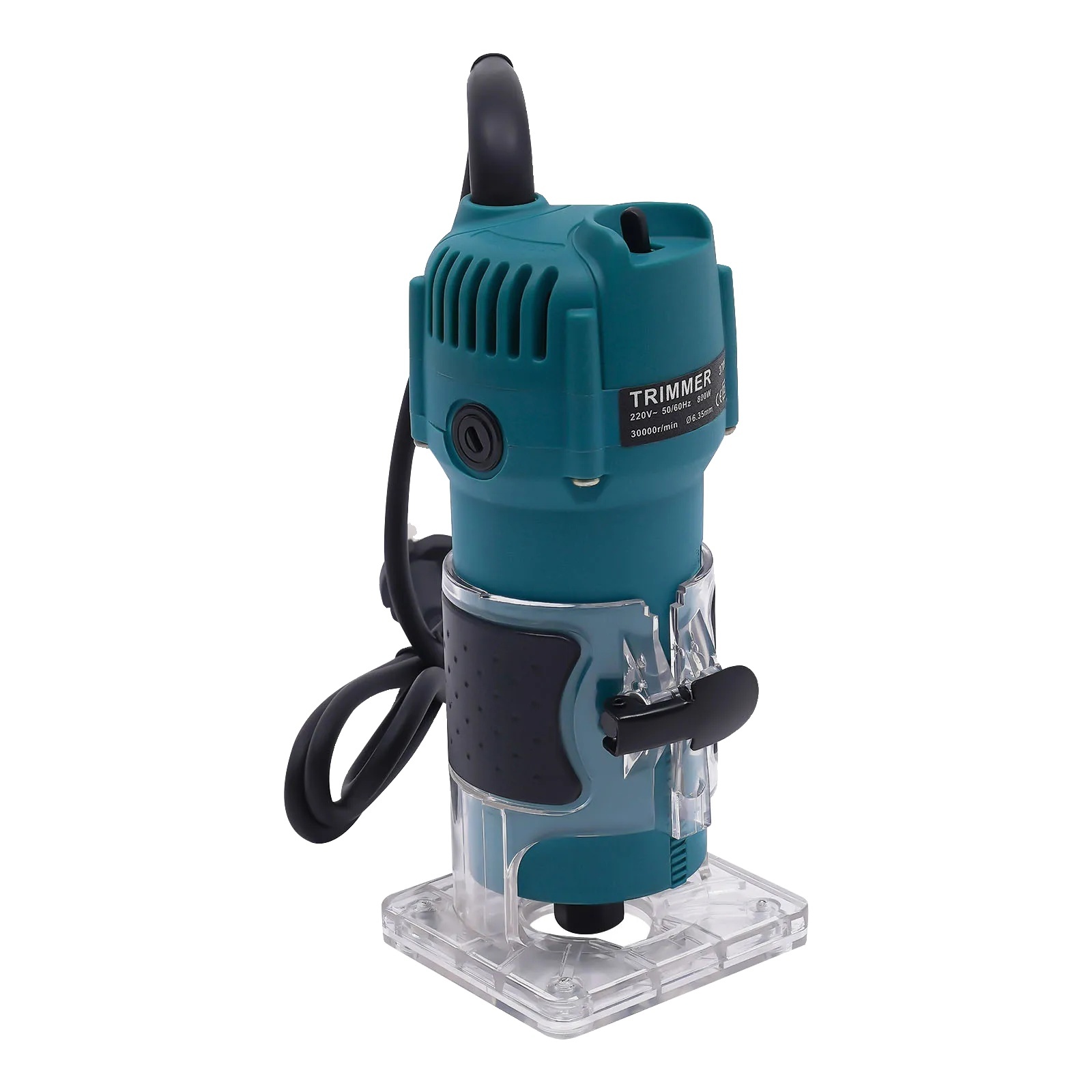 Kompaktná fréza, výkon 800 W, 30000 otáčok za minútu, 15 frézovacích puzdier, zelená farba