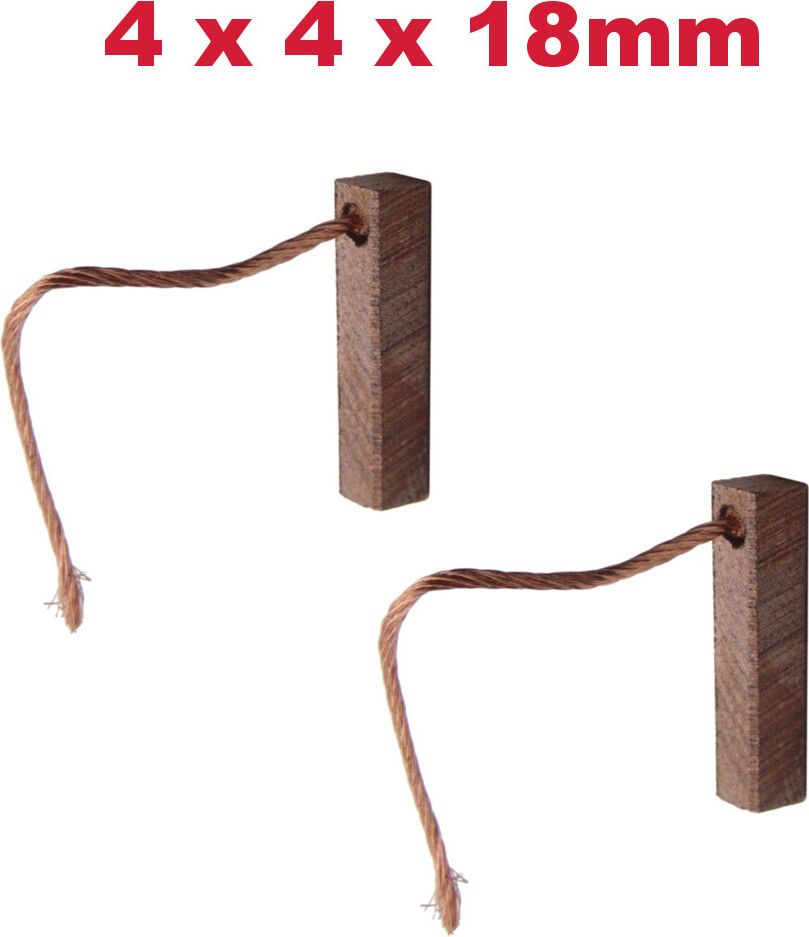 2x Trade-Shop Bronzekohlen Motorkohlen Kohlebürsten 4x4x18mm für viele KFZ PKW LKW Motoren / Klimaanlage Gebläse Lüfter Scheibenwischer Fensterheber 171886972