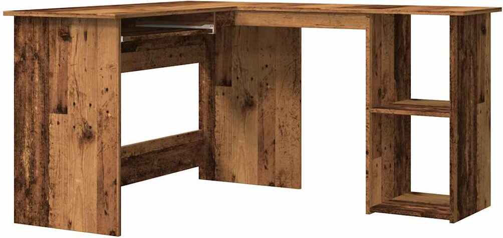 Eckschreibtisch Altholz-Optik 120x140x75 cm Holzwerkstoff
