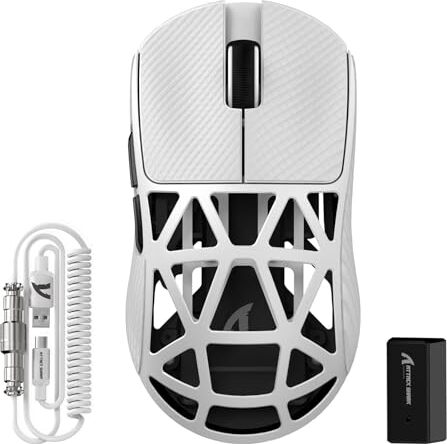 ATTACK SHARK Angriff Shark Pro Gaming Mouse Pro White