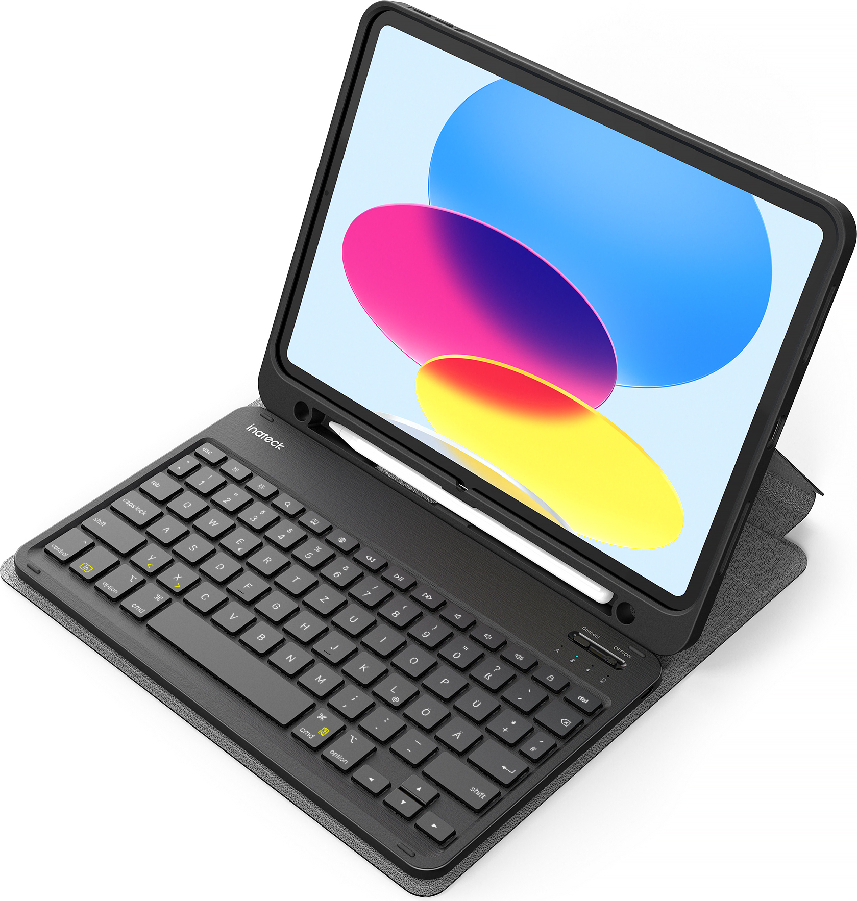 Inateck Tastatur Hülle für mit iPad 10/11 Gen. A16 2025, iPad Air 11" M4/M3/M2 (2026/2025/2024), Air 5/4,Pro 11, mit Stifthalter, Abnehmbar,KB04002 KB04002_black