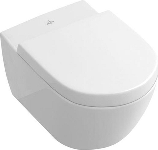 Villeroy & Boch Subway 2.0 WC-Sitz 9M68Q1 mit QuickRel. - Funktion Scharniere aus Edelstahl Weiß Alpin - 9M68Q101