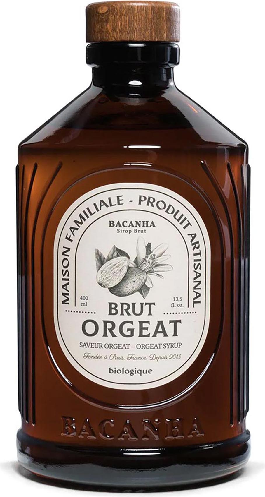 Bacanha Sirop Brut de Orgeat 400 ml - Orgeat Sirup mit Rohrzucker