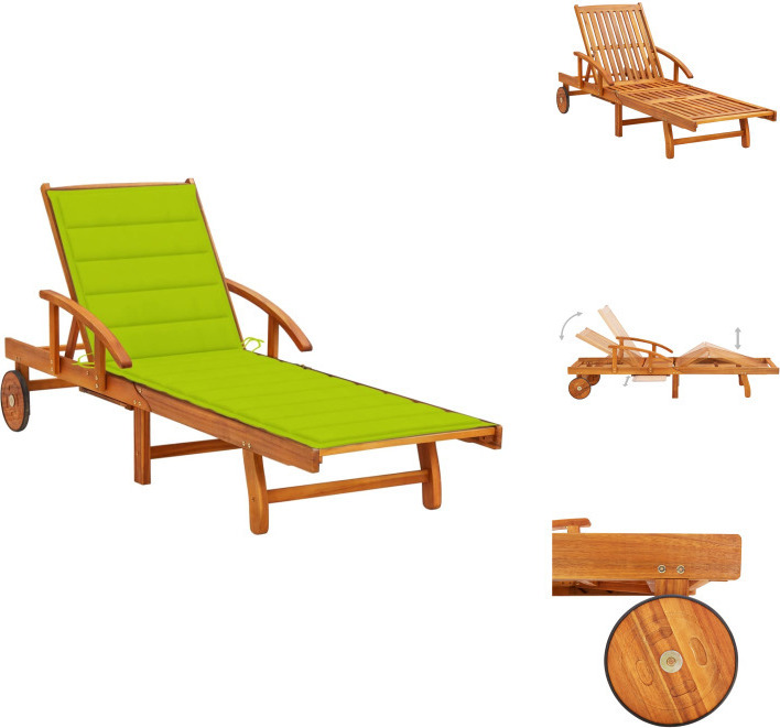 vidaXL Lehátko s vankúšom z masívneho dreva akácie - Lehátka