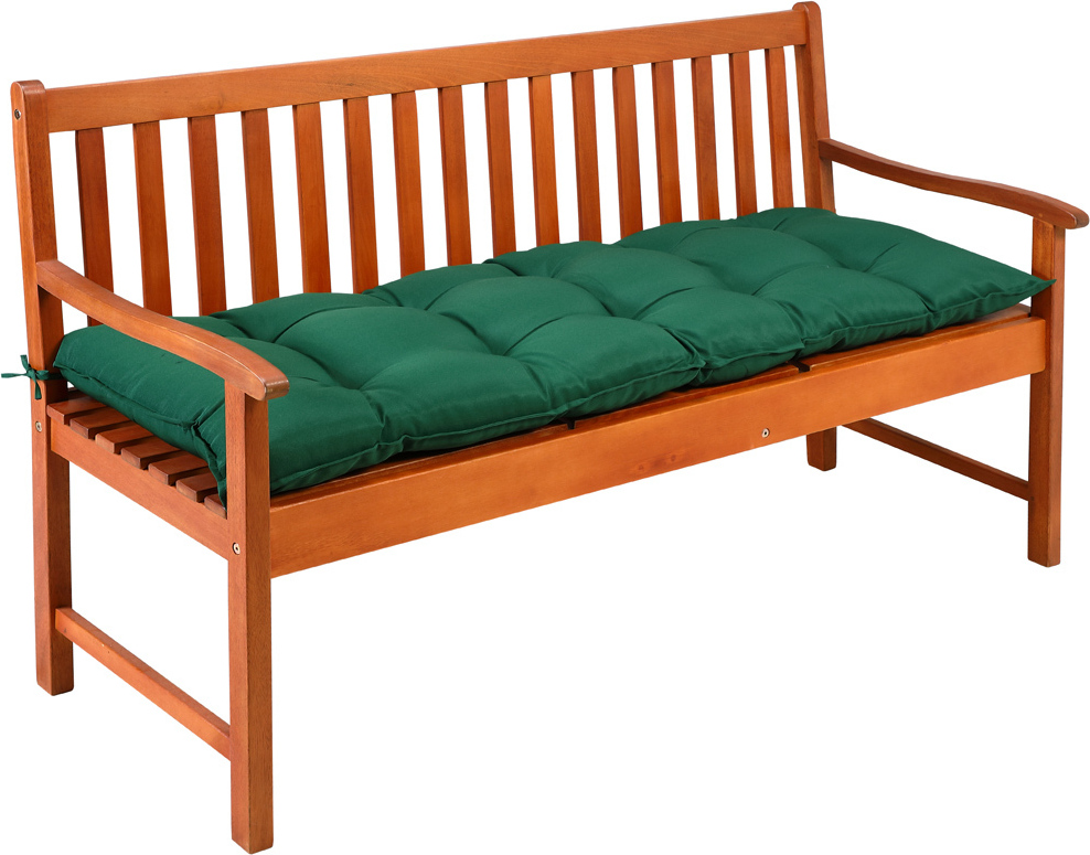 DETEX® Bankauflage Sitzkissen Grün Polyester Visko-Effekt 145x45cm Sitzpolster Gartenbank Bank Kissen Polster Auflage Rückenkissen Bankkissen Sitzauflage 3-Sitzer 17851