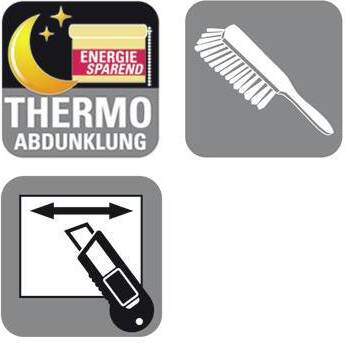 Gardinia EASYFIX Rollo Thermo ENERGIESPAREND 909 grau 90 x 210 cm