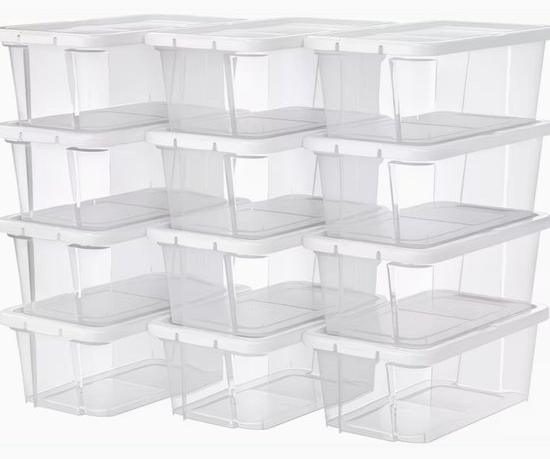 OEM 12er Set Transparanter Plastikdeckel Schuhboxen bis Größe 41 2026