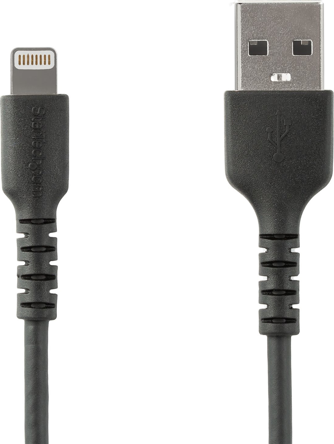 StarTech.com 1m Heavy Duty Black USB-A to Lightning Cable - Heavy Duty - Robustné aramidové vlákno - USB Type-A to Lightning Cable - Nabíjací/synchronizačný kábel - Apple MFi Certified iPad/iPhone 12 - 1m - Lightning - USB A - We