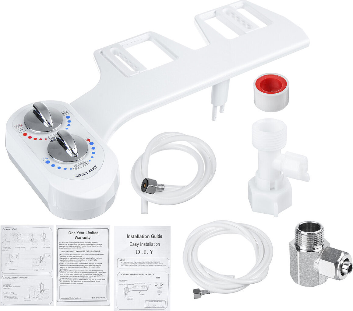 Toilette Sitzanschluss Wasser Spray nicht elektrisch Kalte/Hot verstellbare Dual Nozzle - 15/16