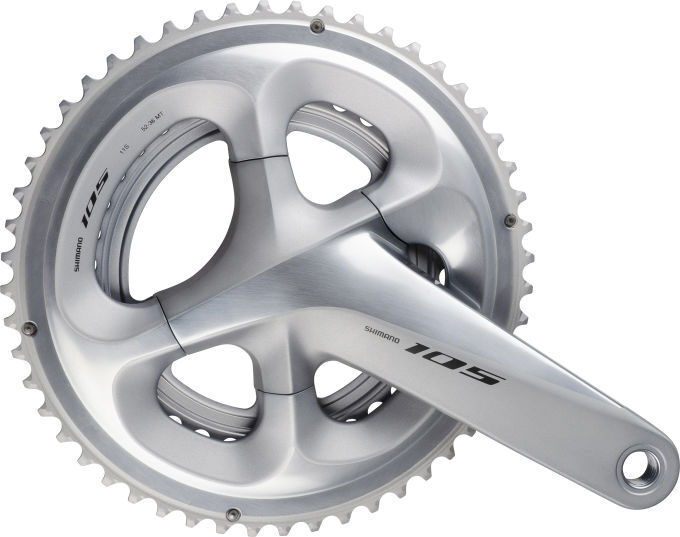 SHIMANO Kurbelgarnitur 105 FC-R7000 Kurbelgarnitur - 11-fach, 172,, 5 mm, 50-34 Zähne, 34 Zähne