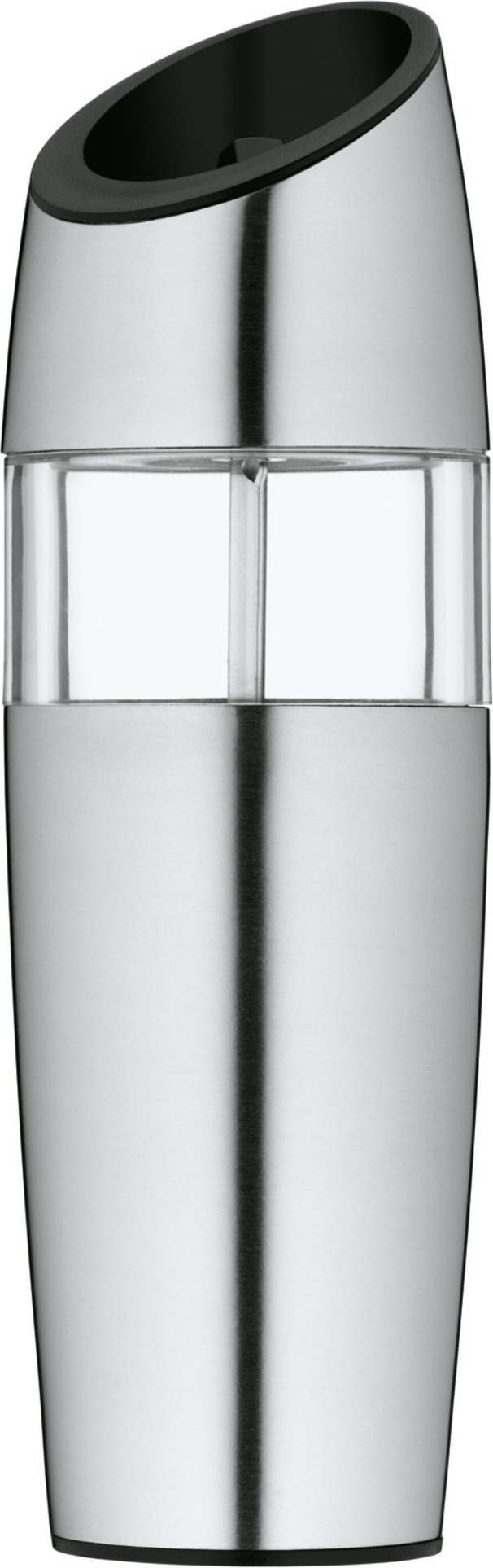 Fackelmann Acrylmühle 14,5 Cm – Salz- Und Pfeffermühle Mit Keramikmahlwerk, Verstellbar, Transparent/weiß/silber