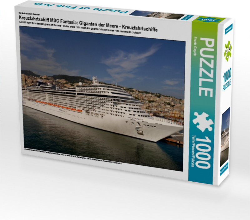 CALVENDO Puzzle Kreuzfahrtschiff MSC Fantasia: Ein Motiv aus dem Kalender Giganten der Meere - Kreuzfahrtschiffe | 1000 Teile Lege-Größe 64x48cm Foto-Puzzle für glückliche Stunden