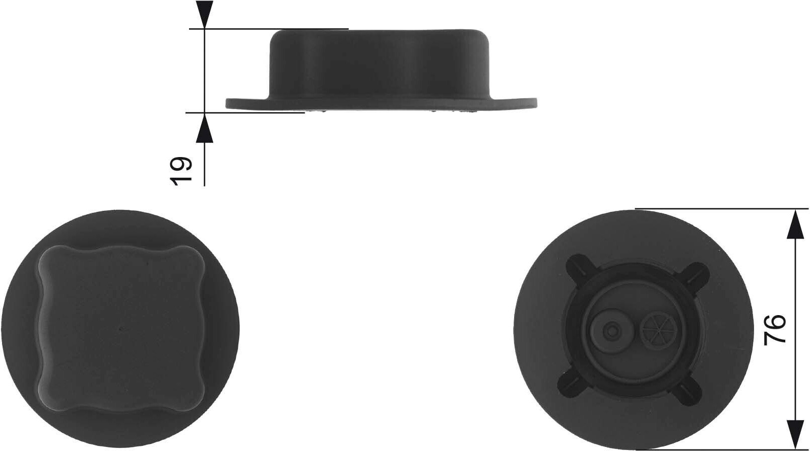 GATES RC215 Verschlussdeckel Kühlmittelbehälter für VOLVO 240 Kombi (P245) 740 Kombi (745) 740 (744) 240 (P242, P244) 760 (704, 764) 760 Kombi