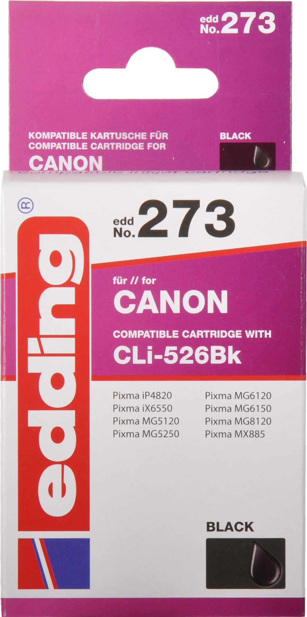 Edding EDD-273, Čierna, 10,5 ml, 1 kusov, Balenie po jednom kuse