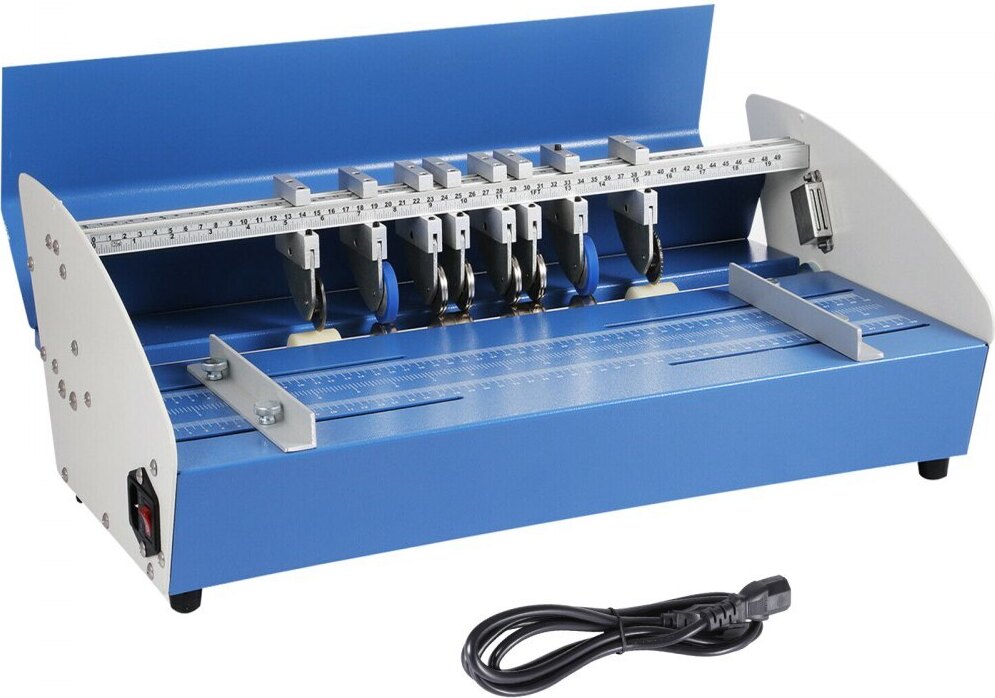Rylovací stroj 520 mm - Elektrický rylovací stroj 540 mm x 370 mm x 230 mm - Skladací stroj 220 V na kancelárske potreby a tlačoviny - S technológiou okrúhleho lisovania - Na spisy, karty, papiere A4.