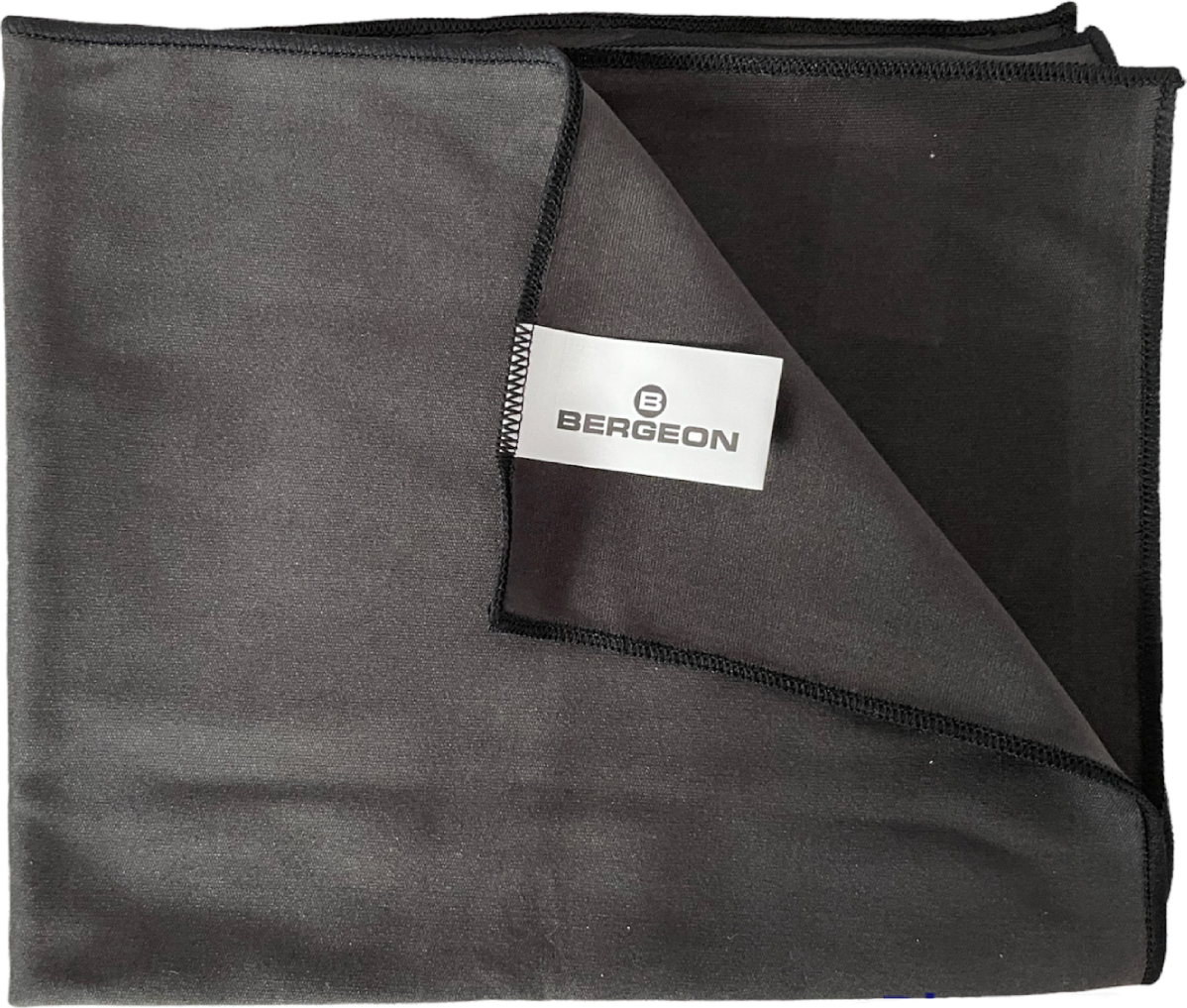 Tissu Microfibre Noir Bergeon 7850 - 300x350 Mm, Neuf Avec étiquettes