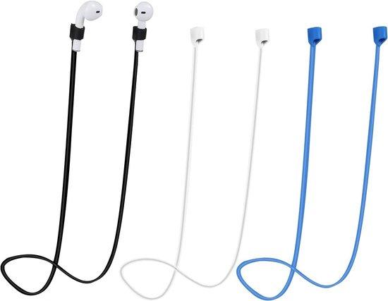 OEM Magnetische Koord für Sport-Ohrhörer - Verlustfrei - Kompatibel mit AirPods Pro/3/2/1 - Set aus 3 - Schwarz, Weiß, Blau 2026