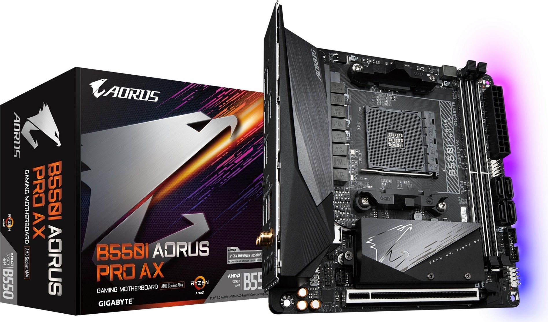 Gigabyte GA-B550I-AORUS PRO AX (AM4) (D) B550I AORUS PRO AX