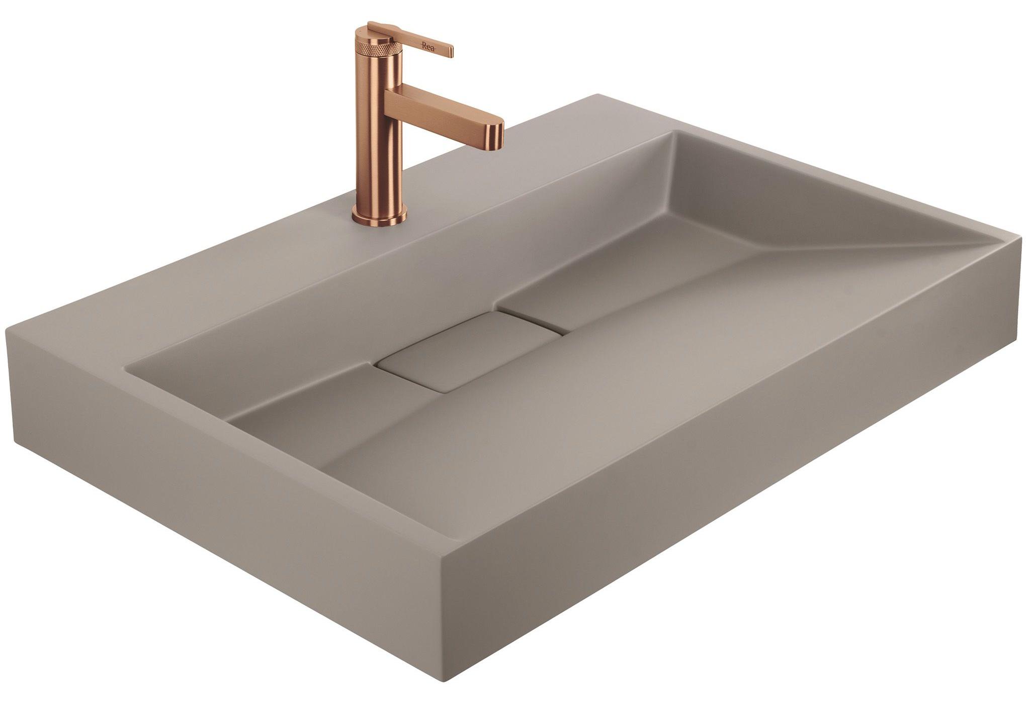 Waschbecken Konglomerat Rea Goya Taupe 70cm REA-U4414