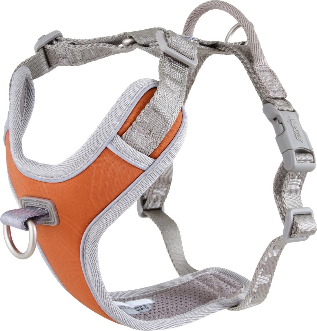 Hurtta HU-934061, Hund, Zugfreier Gurt, 40 - 45, Grau, Orange, Polyester, Einfarbig