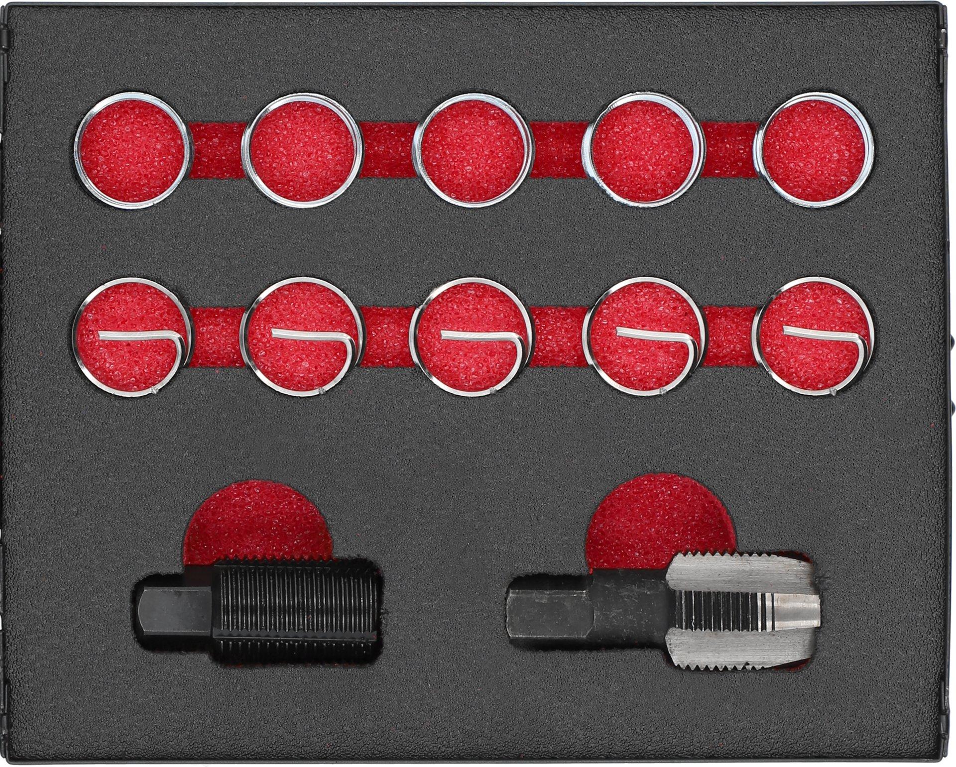 YATO Gewindereparaturset für Lambdasonden M18 x 1,5 mm, 12-teilig TRI-YT-17562