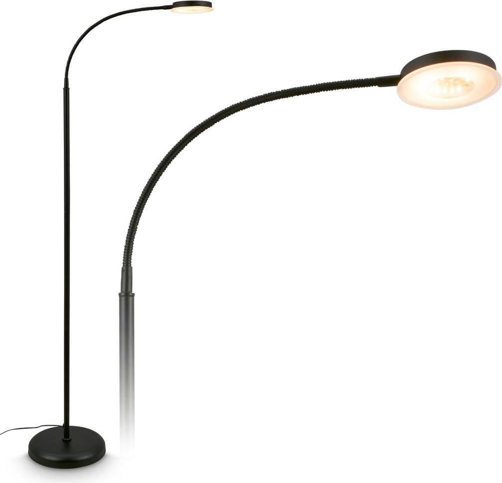 Briloner LED Stehlampe Dimmbar Stehleuchte 125,5cm Leselampe Schwenkbar Warmweiß Schwarz