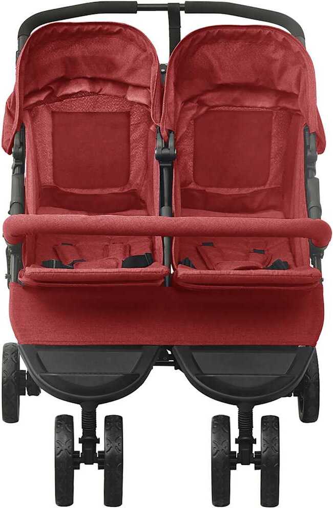 vidaXL Geschwisterwagen Rot Stahl 10245