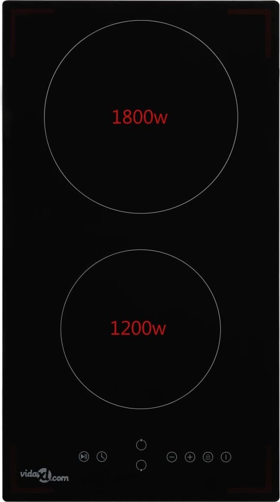 vidaXL Sklokeramická varná doska s 2 platňami Touch Control 3000 W
