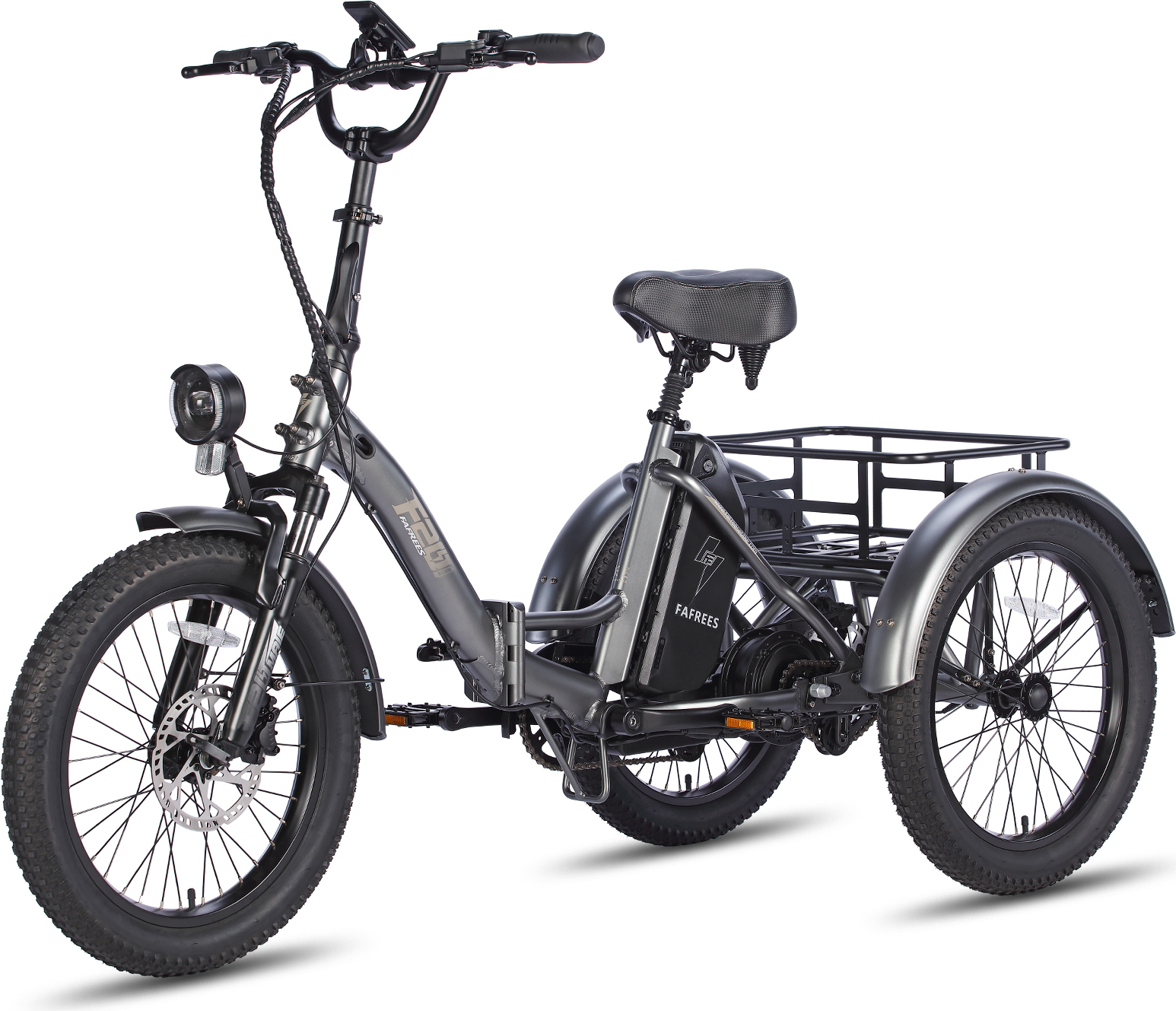 Fafrees F20 meta trojkolka skladací bicykel elektrický bicykel 3 kolieska 48V LCD 18.2Ah Black