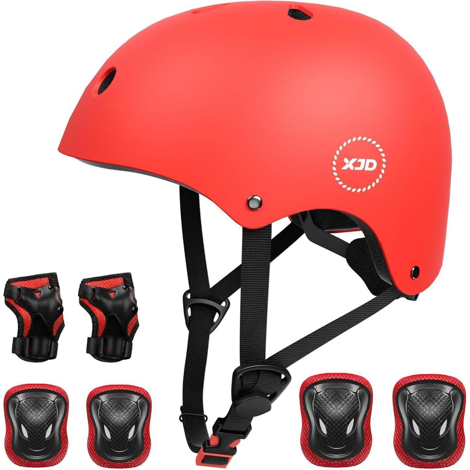 Sonstige Kinder Fahrradhelm & Skaterhelm Set Rot Größe S (51-54 cm) für 3-8 Jahre
