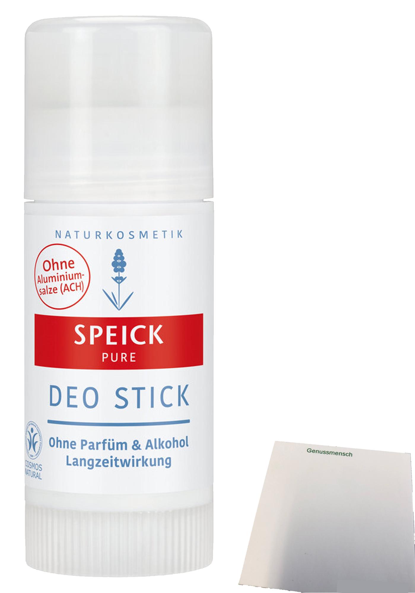 Speick Pure Deo Stick ohne Aluminium-Salze (40ml Deo Stick) + usy Block