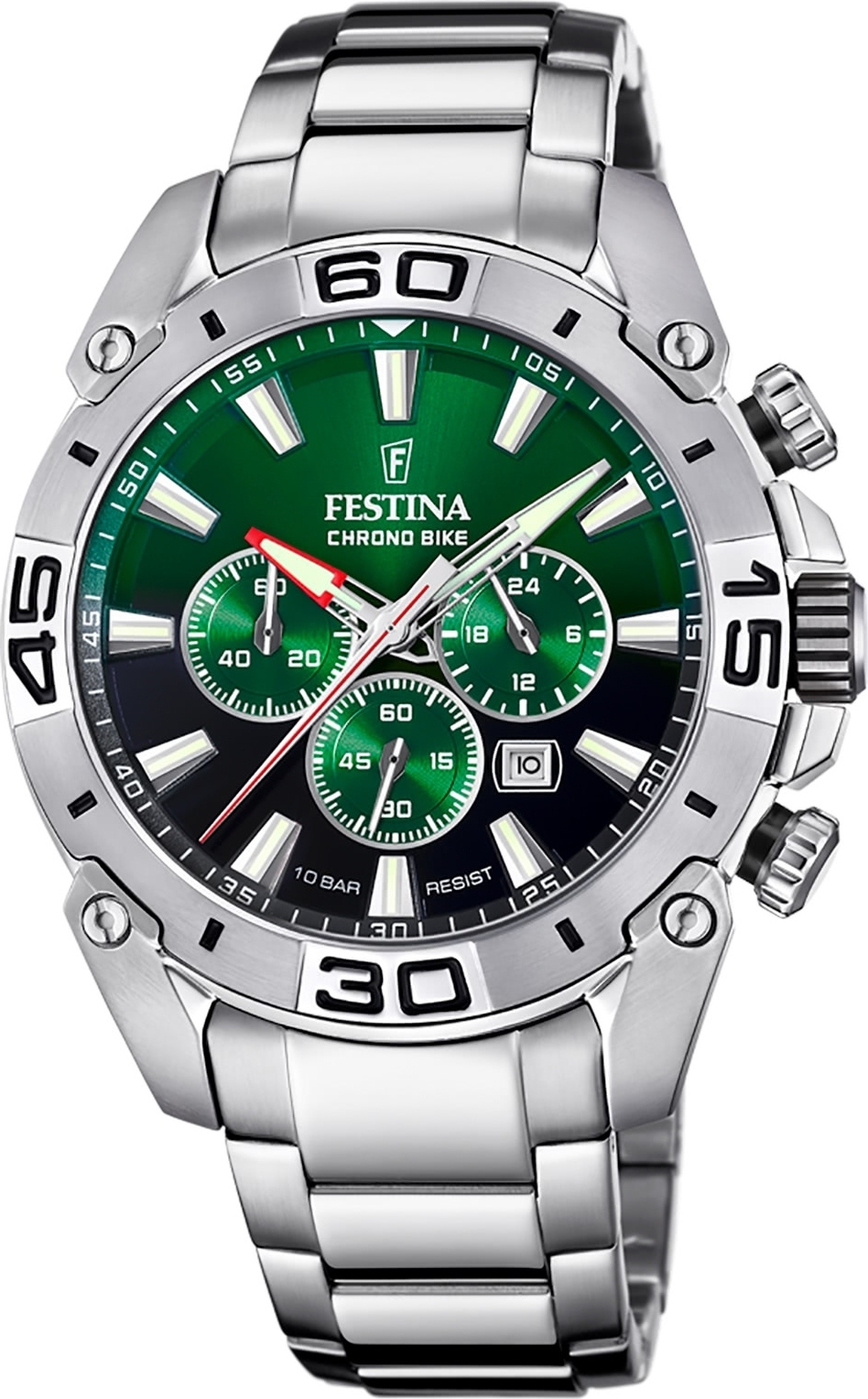 Pánske náramkové hodinky Festina z nehrdzavejúcej ocele strieborné športové D2UF20543/3