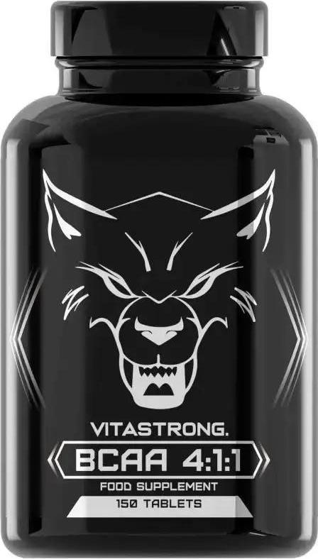 VitaStrong BCAA 4:1:1 Tabletten, Aminosäuren 5000mg mit Vitamin B6, L Leucin, Valin, Essentielle Aminosäuren und Vitamine B6, 150 BCAA Aminosäuren Tabletten