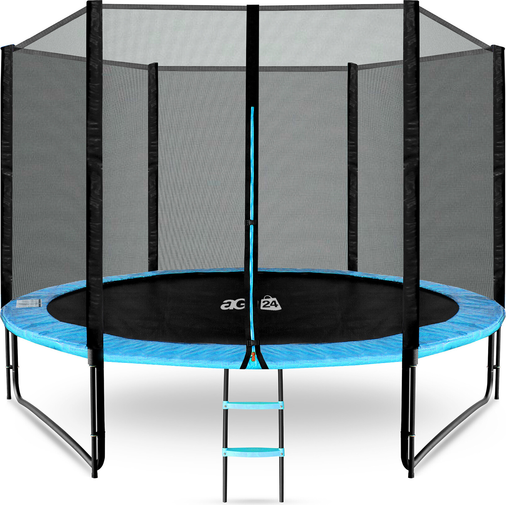 Aga SPORT PRO Trampolína 305 cm Svetlo modrá + ochranná sieť + rebrík