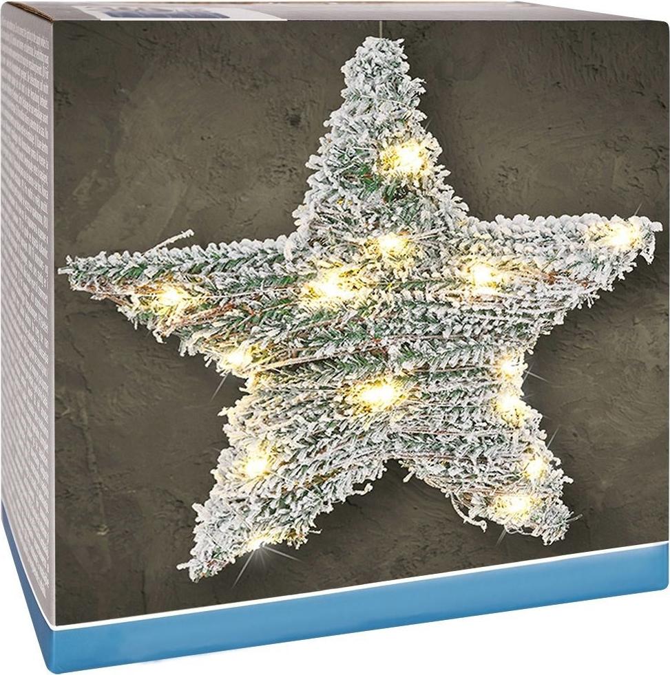 Vilde Weihnachtsstern mit 30 LED-Lichtern und Schneeeffekt