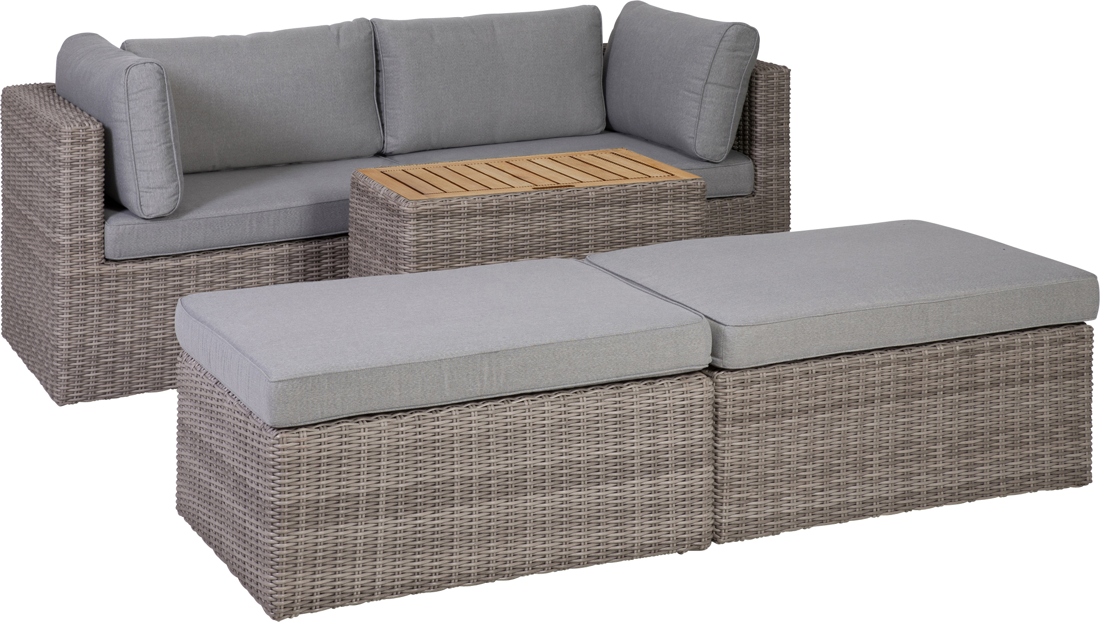 Lounge Olea Holz, mit Teak-Holz